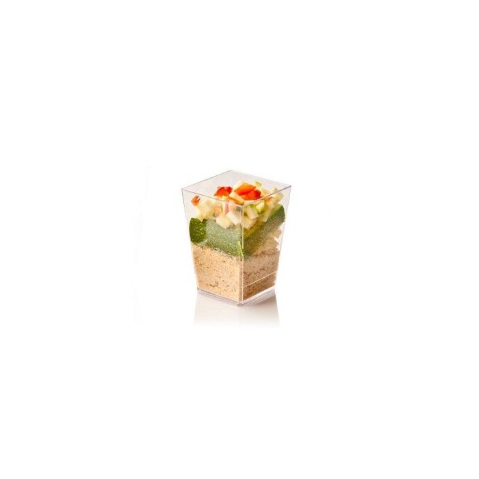 FINGERFOOD - kubek KUBIK 60 ml transparentny 4 x 4 x h 5,5cm op. 50 sztuk