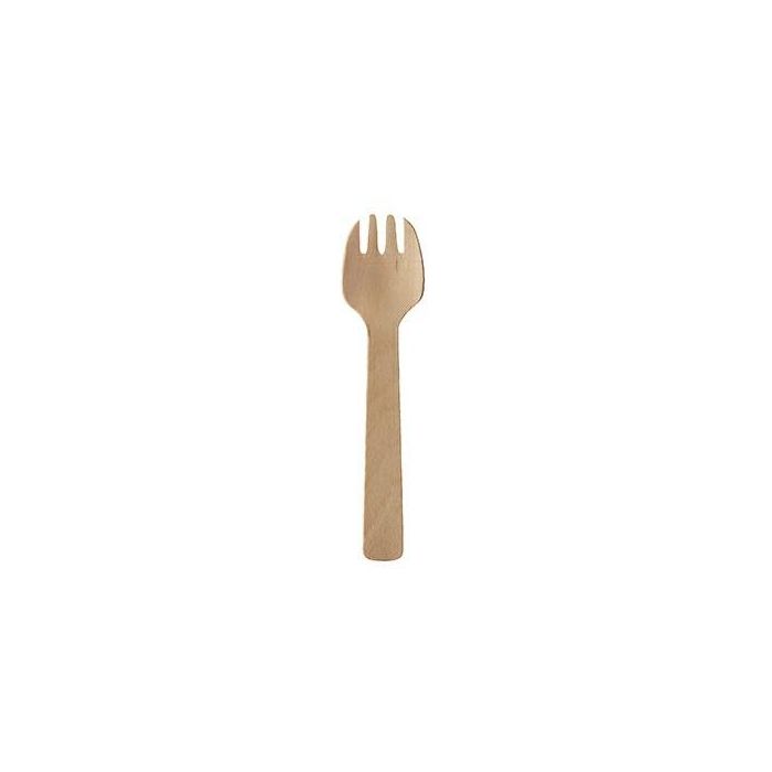 FINGERFOOD wooden spoon-fork 100mm