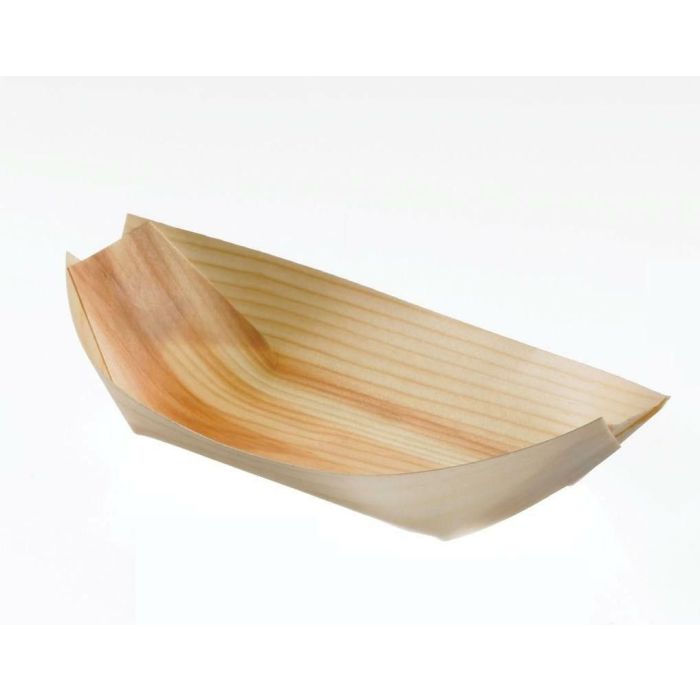 FINGERFOOD - mini BOATS 15x7,5x2cm, wooden bowl, 50 pieces