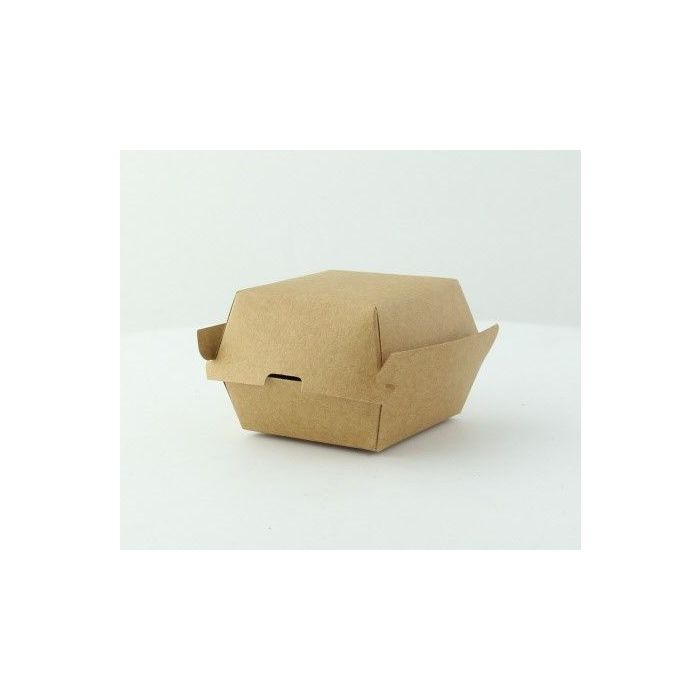 FINGERFOOD - mini box hamburger KRAFT 54x58x49mm, 50 pieces