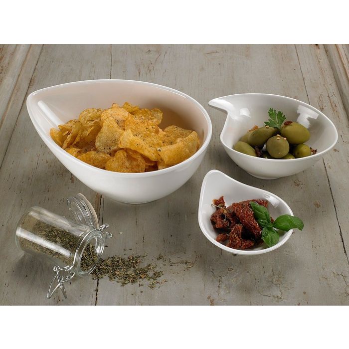 FINGERFOOD - miseczka DROP2 biała 10x9x5 cm z melaminy