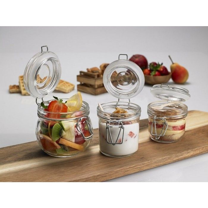 FINGERFOOD - glass jar 200ml with closure dia.8,2xh.8cm