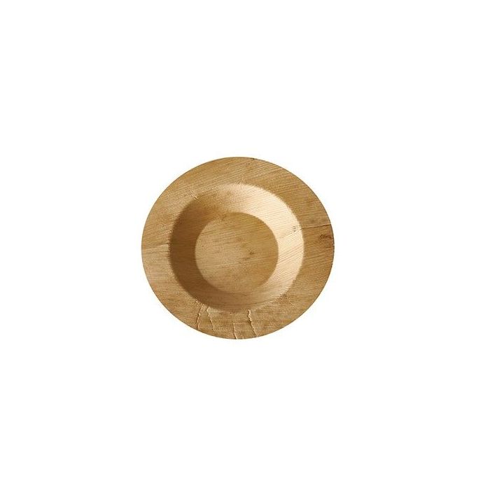 FINGERFOOD - PURE bamboo plate round diameter 9xh.1.3cm, pkg. 50 pieces