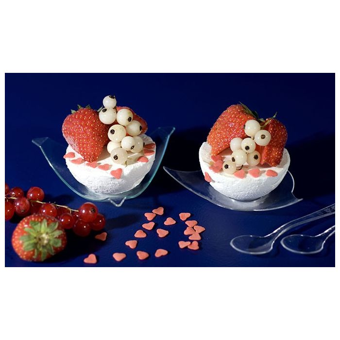 FINGERFOOD - plate FELIX 9,7xh.2,5cm transparent PS, 50 pieces