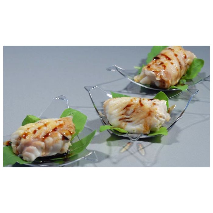 FINGERFOOD - plate FELIX 9,7xh.2,5cm transparent PS, 50 pieces