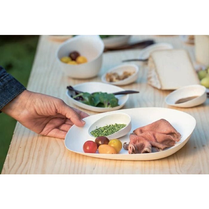 FINGERFOOD Yayoi Flat plate, sugar cane, 23,8x21,7x3,3cm, 15 pieces