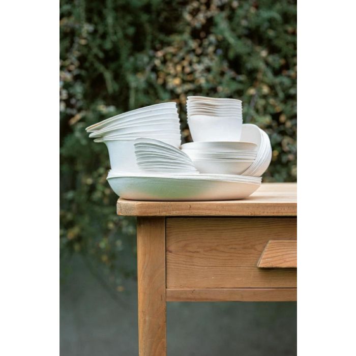 FINGERFOOD Yayoi Flat plate, sugar cane, 23,8x21,7x3,3cm, 15 pieces