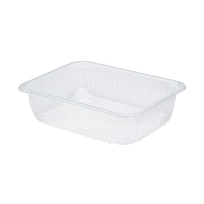 Rectangular container, for welding K-227/60, 1500ml, colourless, not pierced, ribbed, 460 pieces