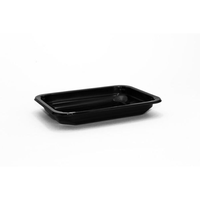 Welding container 450ml 187x137x25mm, black, unseparated, smooth, 50 pieces