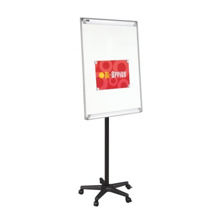 Flipchart Mobile Easel BI-OFFICE, 70x102cm, Magnetic Dry-wipe Board