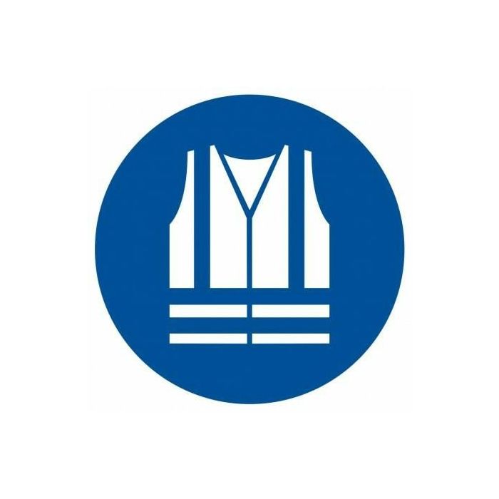 Mandatory use of reflective waistcoat D2 - 210 x 210mm GO015D2PN