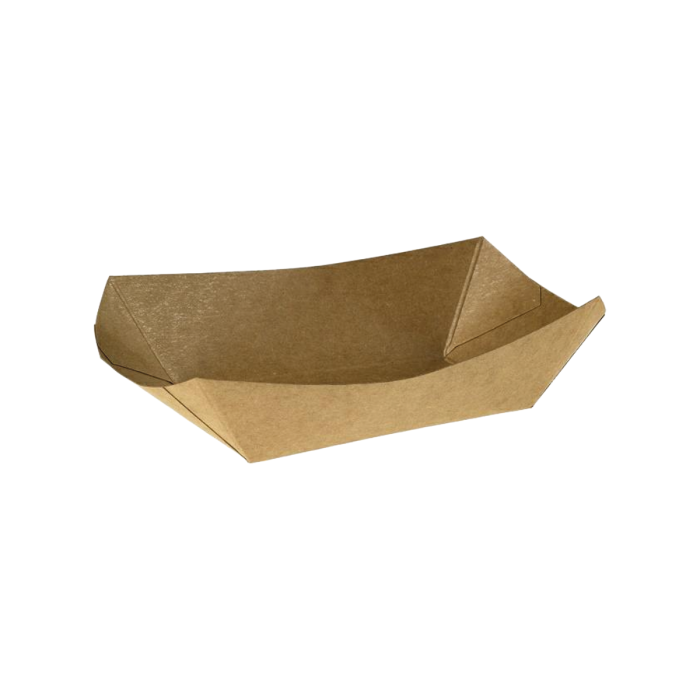 Kraft tray 195x165x55mm 0.7l pack of 125 (k/4)
