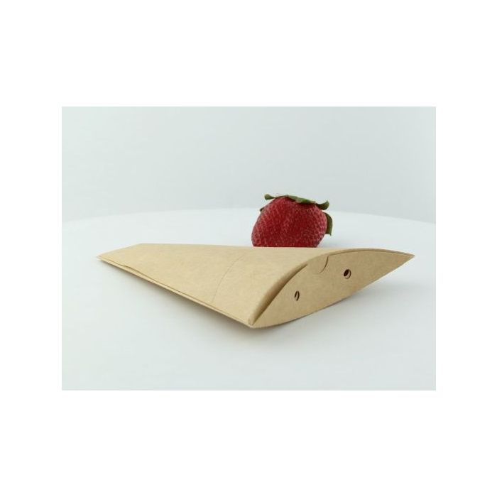Kraft crepe cornet, pancake, lockable, 100 pieces