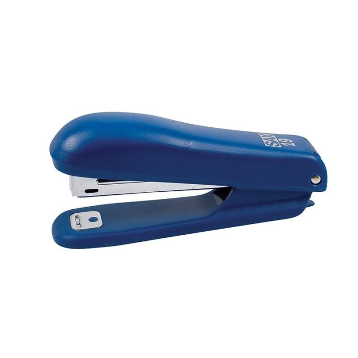 Stapler SAX 19, capacity 10 sheets, built-in staple remover, blue, FREE staples