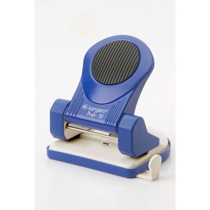 Hole punch, KANGARO Perfo 30, punches up to 30 sheets, blue