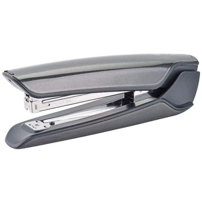 Zszywacz KANGARO Nowa-210S/S, zszywa do 30 kartek, metalowy, w pudełku PP, metaliczny szary