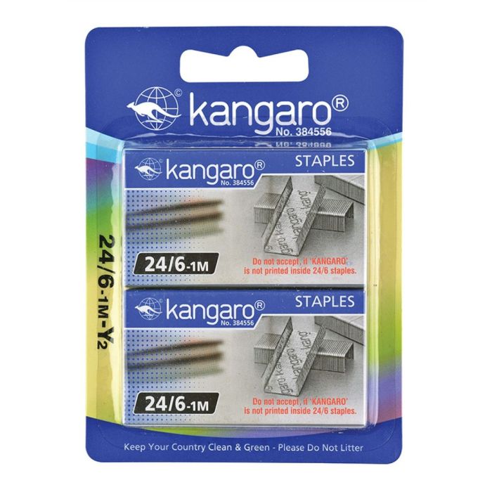 Staples KANGARO, No. 24/6, 2x1000 pcs, blister
