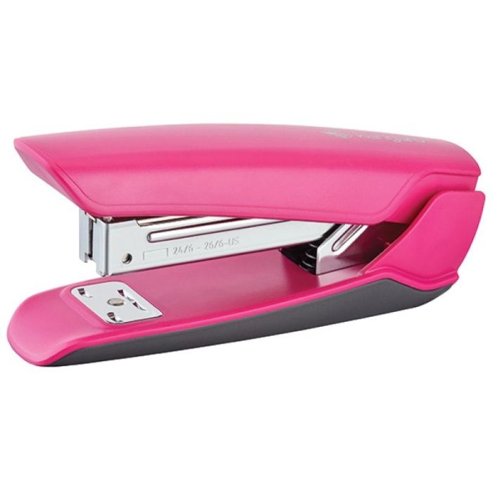 Stapler, KANGARO Nowa-35/S, capacity up to 25 sheets, plastic, in a PP box, pink