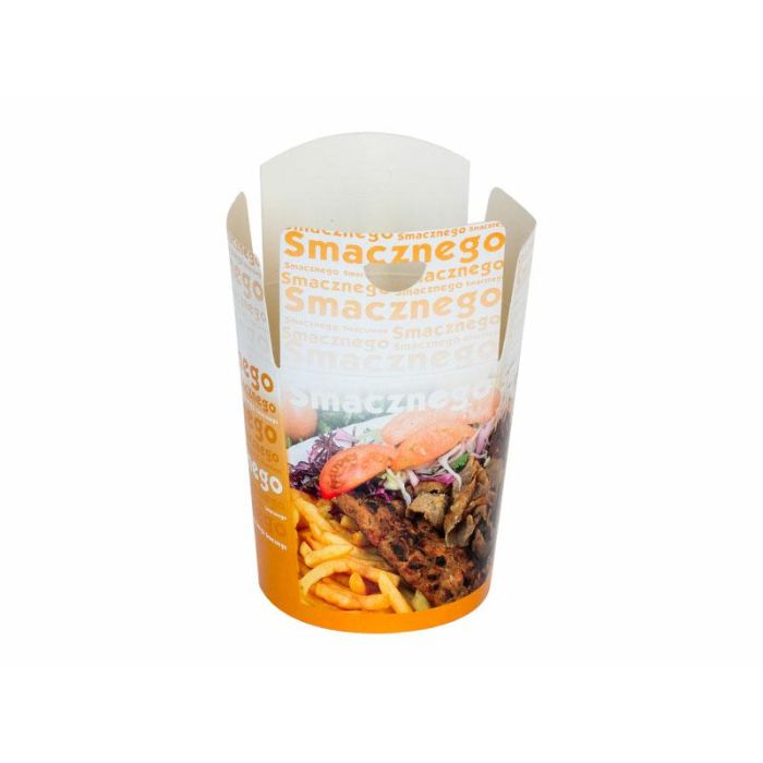 KEBAB BOX 750ml, nadruk standard SMACZNEGO, cena za opakowanie 50szt