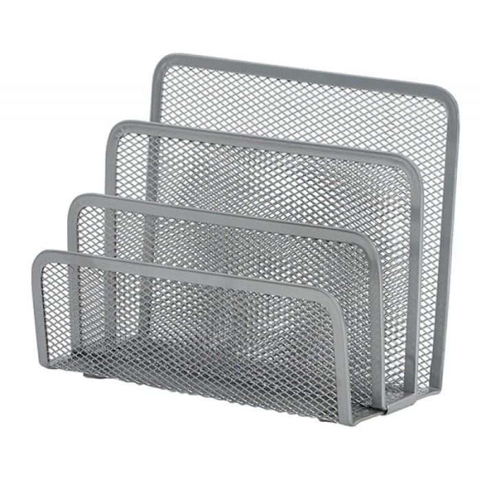 Desktop Mail Sorter Q-CONNECT, metal, 3 compartments, silver