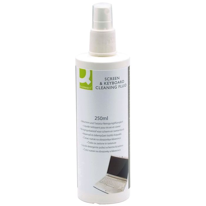 Screen Cleaner Spray TFT/LCD/LED and keyboards Q-CONNECT, 250ml