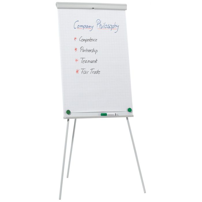 Flipchart Tripod Easel Q-CONNECT, 68x105cm, Magnetic Dry-wipe Board