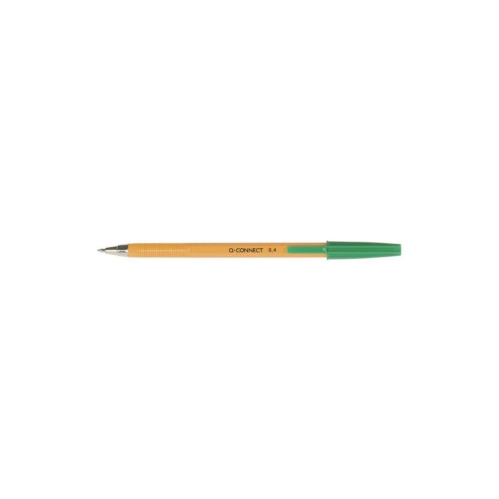 Długopis Q-CONNECT z wymiennym wkładem 0,4mm (linia), zielone