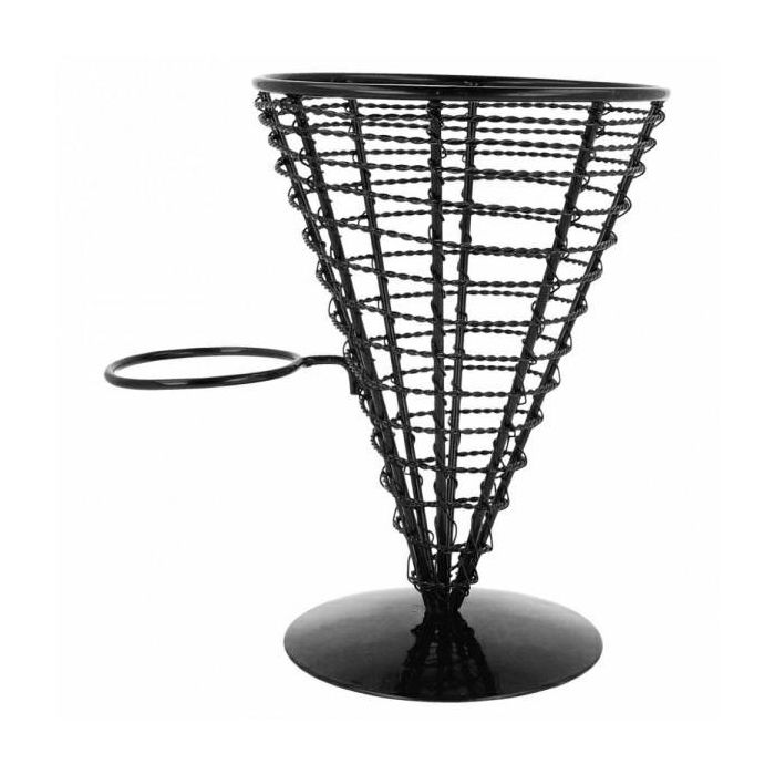 Serving basket black fi 12,8x18cm