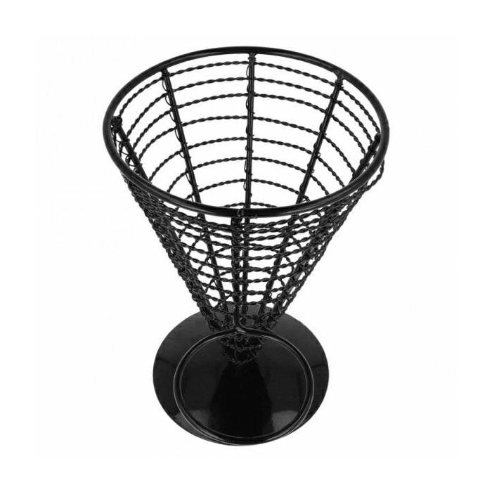 Serving basket black fi 12,8x18cm