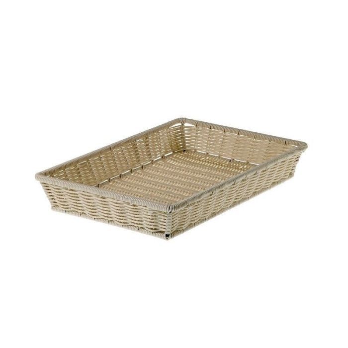 Prestige Maxi rectangular basket GN1/1 PP 52.5x32.5xh8cm, natural