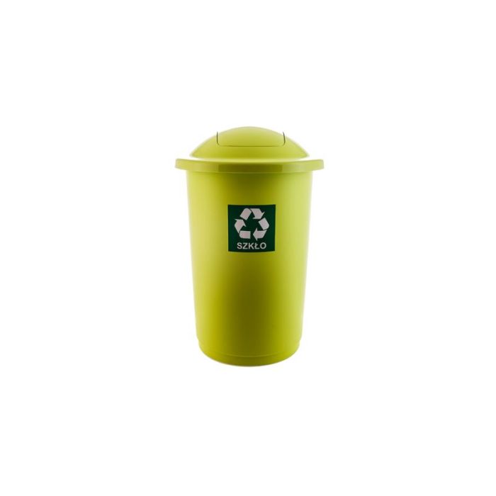 TOP BIN waste bin for separate collection 50L with tilt out flap GLASS "green"