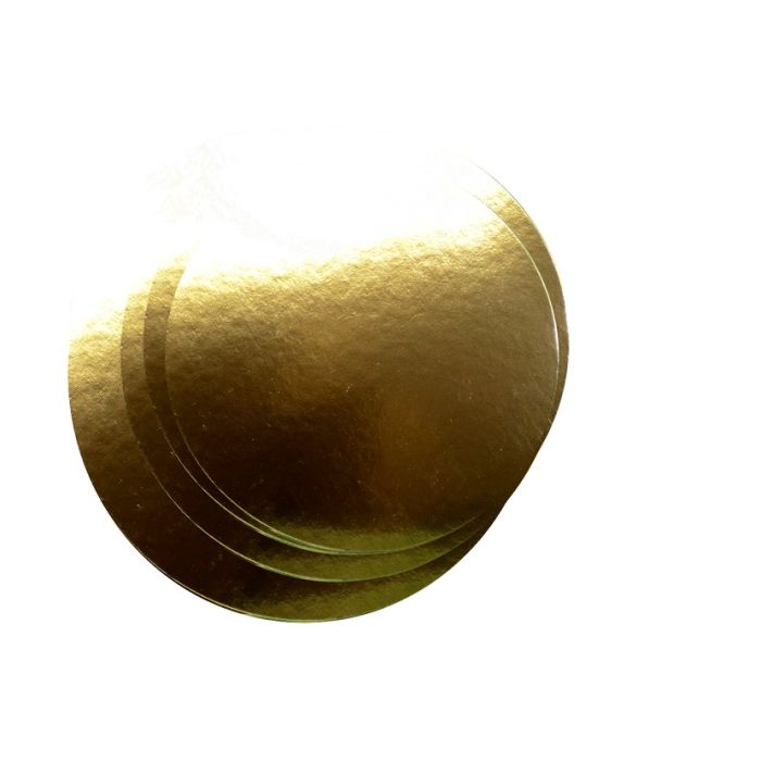 Golden cake pads diameter 18cm, 100pcs 700g