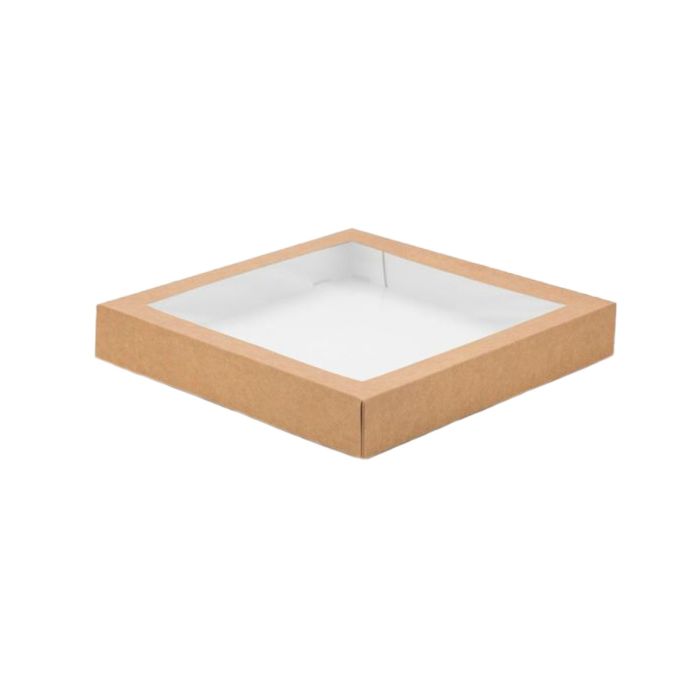 Kraft cardboard sushi box with window 320x320x50 mm 50 pcs OP-36