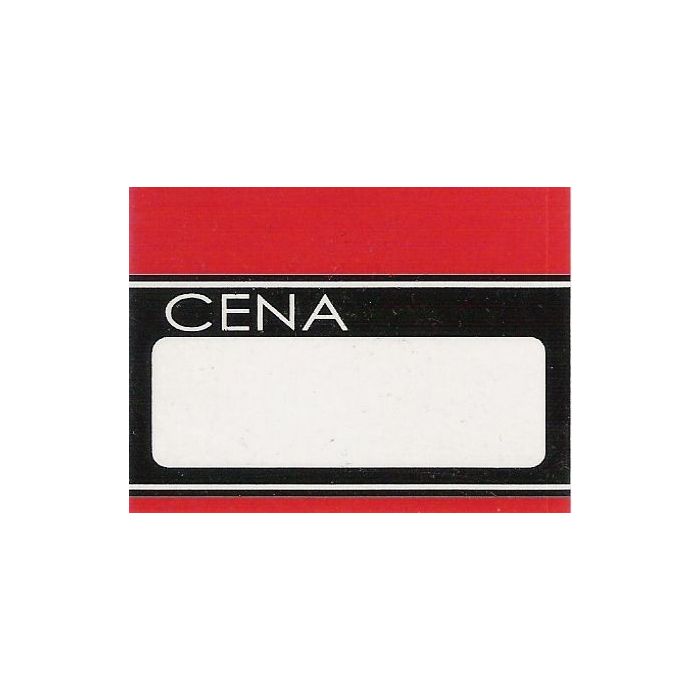 Price laminated large red A7 10x7.5cm