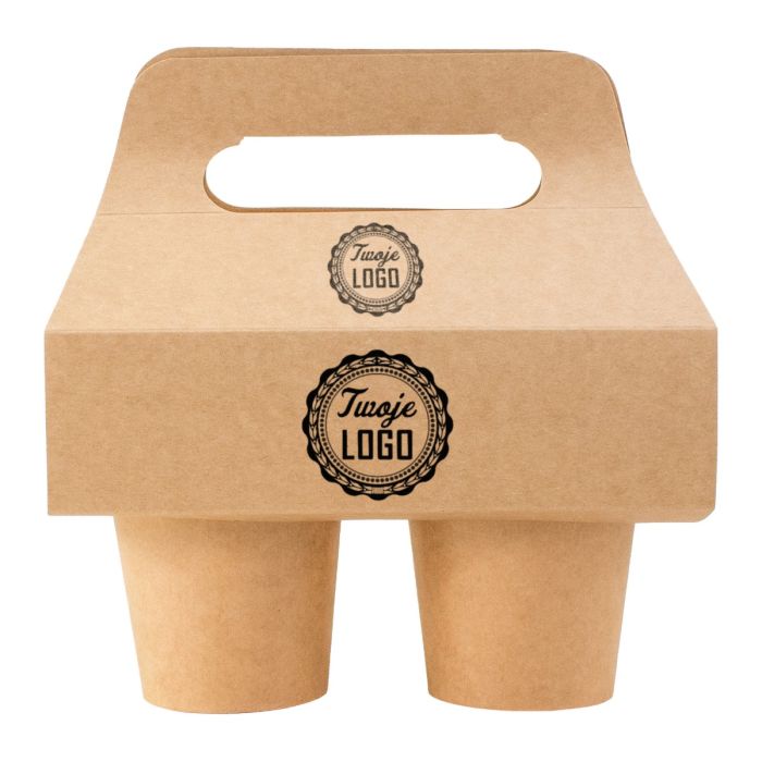 Cup holders, 200pcs, for 2 cups, brown TnG
