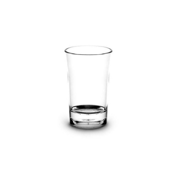 Crystalline glass LONG LiFE 50ml PC dia. 4.2cmx h.7cm unbreakable made of polycarbonate, 24 pieces