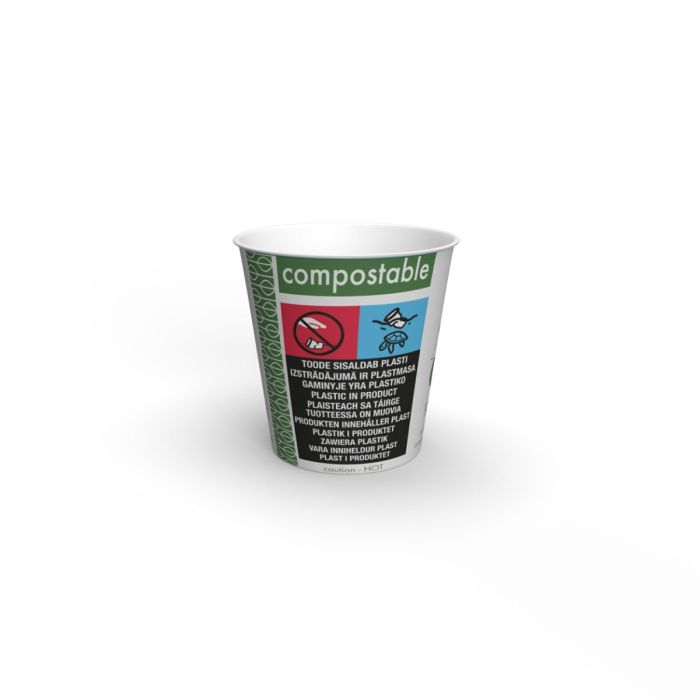 PAP/PLA Cup SW 100ml Green Tree Diameter 62mm, SUP Op. 50 pieces