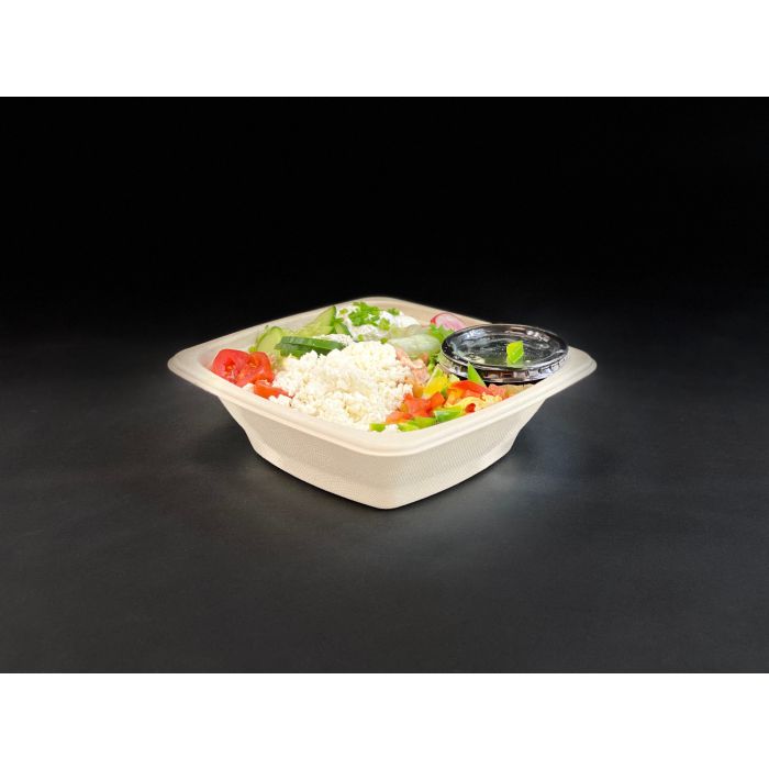 Sugar cane bowl 18x18cm 710ml pkg. 50pcs. height 5cm, natural sugar cane (k/6)