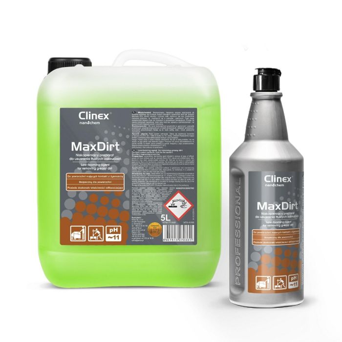Clinex MaxDirt 5L - płyn do usuwania tłustych zabrudzeń