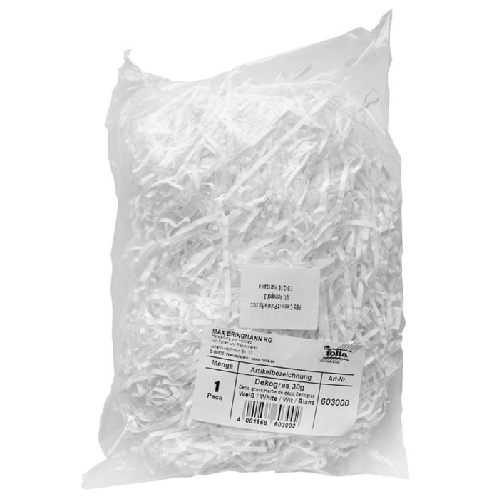 Raffia, decorative, FOLIA PAPER, 30g, white