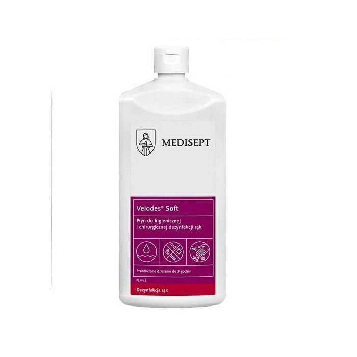 MEDISEPT Velodes Soft 1L - hygienic and surgical hand disinfection 