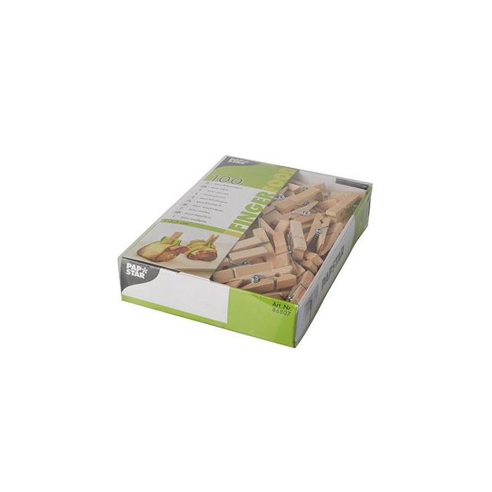 FINGERFOOD mini spinacze drewniane 35mm op. 100 sztuk