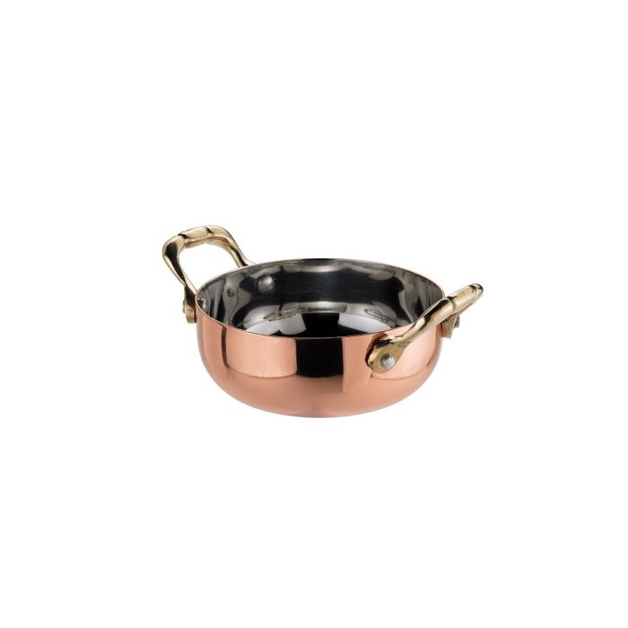 Mini saucepan copper-plated dia. 10 cm h. 4.25 cm stainless steel