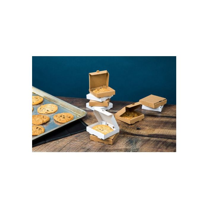 Pudełko białe PIZZA MINI 90x90x20mm op. 100 sztuk