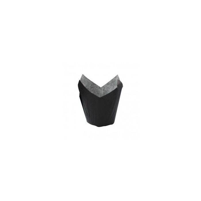 Papilotki TULIPANKI czarne 110x110x30mm op.120szt. (10)