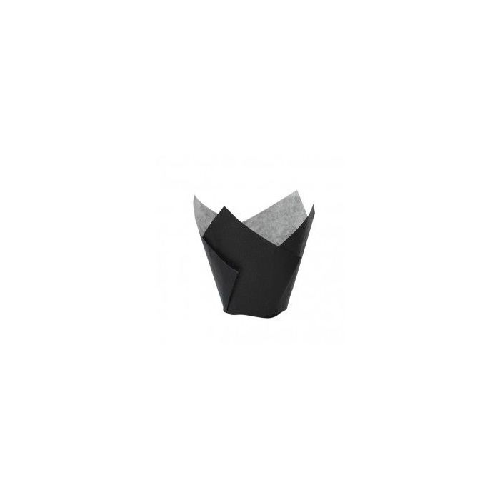 Baking cups Tulip black 150x150x45mm, 120pcs. (10)