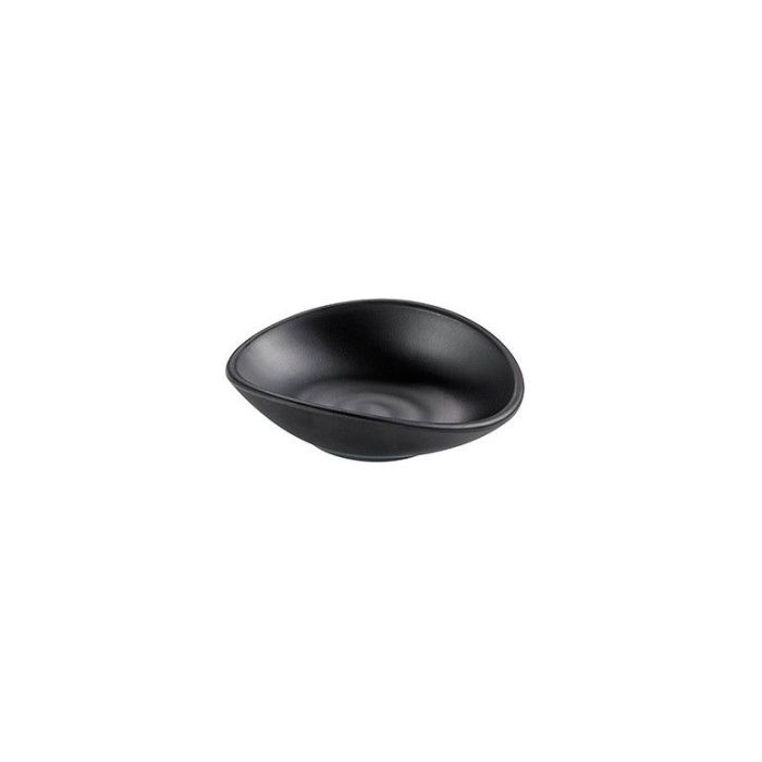 Oval bowl 13x11x3,5cm black melamine