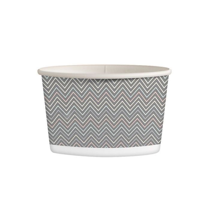 Paper bowl for ice cream, ø 92xh55mm, pastel 245ml, mix designs, 25 pieces