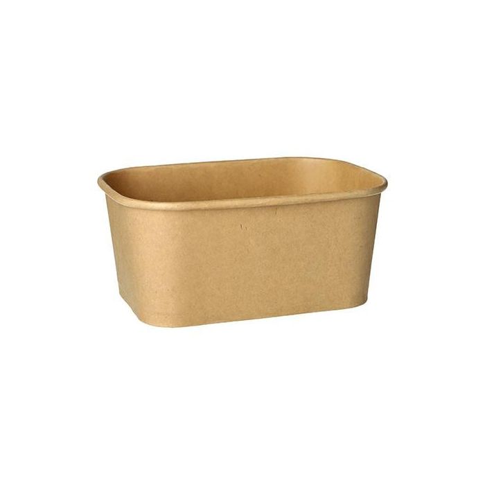 Miska prostokątna KRAFT 1000ml h.75mm, biodegradowalna op. 25 sztuk