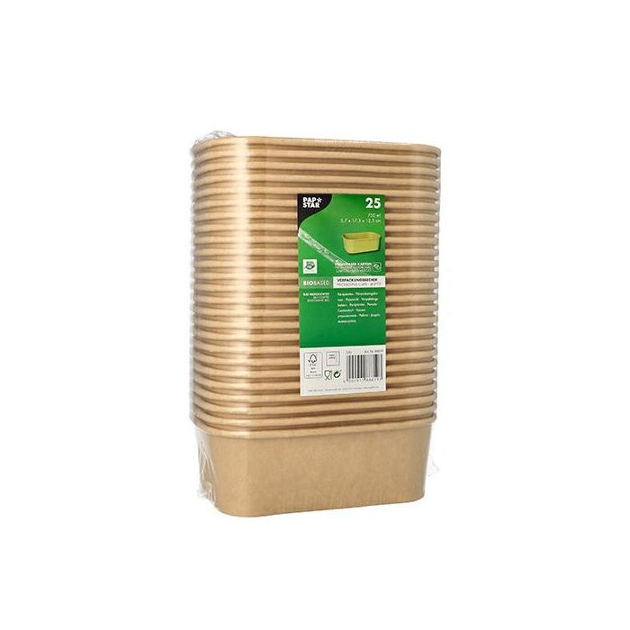 Miska prostokątna KRAFT 750ml h5,7cm 17,3x12,3cm, op.25szt. (k/12)